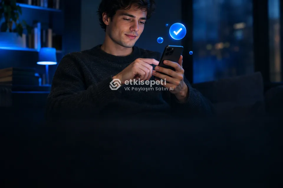 Sipariş adımını tamamlayan bir kullanıcı