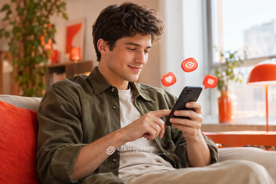 Diğer Yandex hizmetlerine göz atan bir kullanıcı