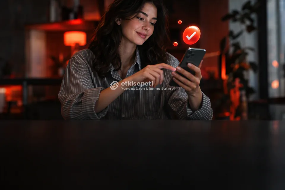 Sipariş adımını tamamlayan bir kullanıcı