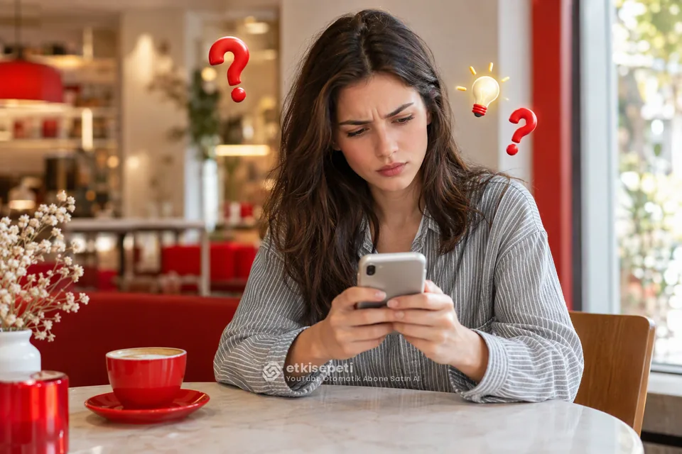 YouTube Otomatik Abone satın almadan önce sorularını düşünen bir kullanıcı