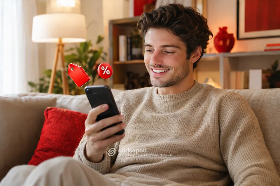 YouTube Otomatik Yorum paket fiyatlarını inceleyen bir kullanıcı