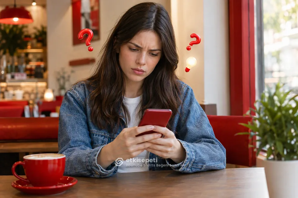YouTube Shorts Beğeni satın almadan önce sorularını düşünen bir kullanıcı