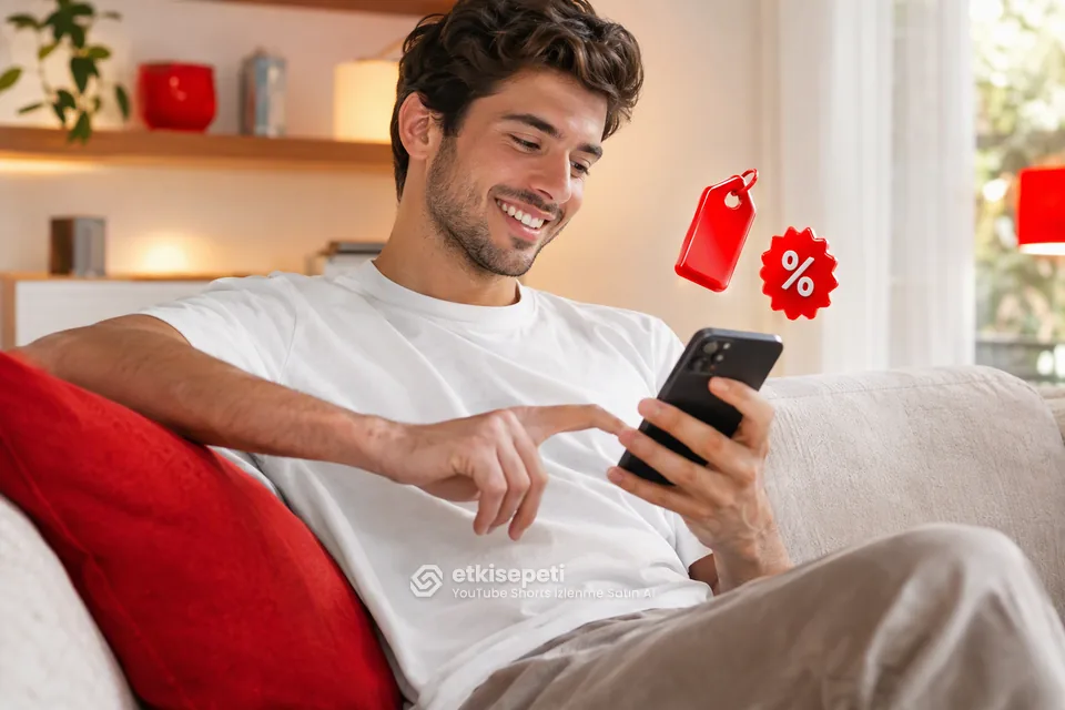 YouTube Shorts İzlenme paket fiyatlarını inceleyen bir kullanıcı